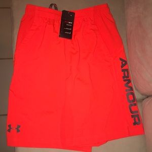 Under Armour orange neon shorts